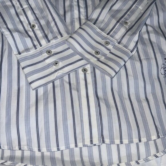 Level Ten Mens Striped Long Sleeve Button-Down Shirt L - Picture 7 of 11